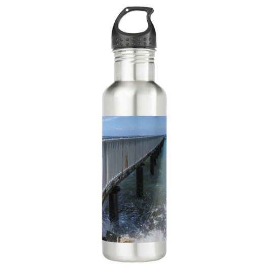 Golven splitsen op het ontwerp van de Wit Waterfles (Voorkant)