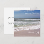 Golven storten zich op het zandstrand kaart (Voorkant / Achterkant)