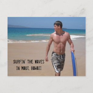 Golven surfen... briefkaart