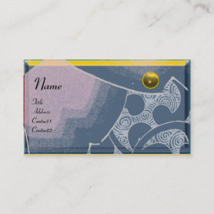 GOLVEN TOPAZ MONOGRAM, blauw zwart geel Visitekaartje