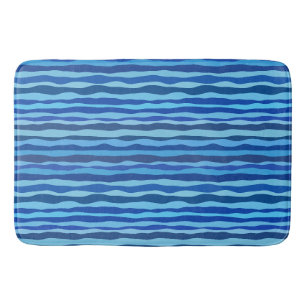 Golven van blauw Cyaan Marine Kobalt Hemelblauw Badmat