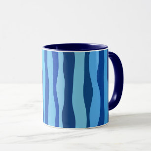 Golven van blauw Cyaan Marine Kobalt Hemelblauw Mok