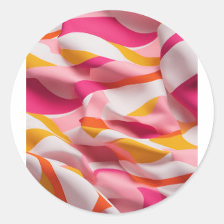 Golven van helder ronde sticker