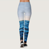 Golven van het Adriatische Zee Maritieme Magische Leggings (Achterkant)