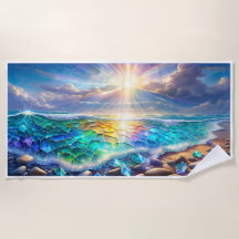 Golven van rust Crystal Ocean Sunset Handdoek