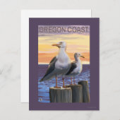 Golven van Zee van oregonkusten Briefkaart (Voorkant / Achterkant)