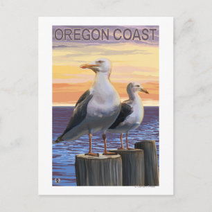 Golven van Zee van oregonkusten Briefkaart