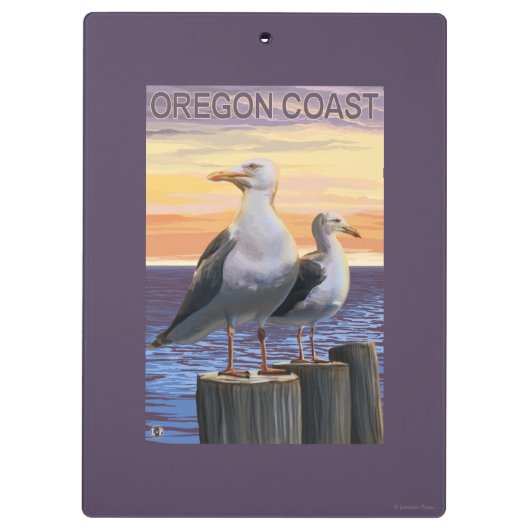 Golven van Zee van oregonkusten Klembord (Achterkant)