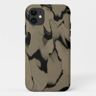 Golven van zwart en bruin iPhone 11 hoesje