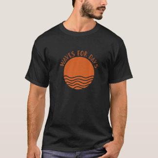 Golven Voor Dagen Surfster Meisje Jongen Surfplan T-shirt