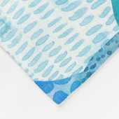 Golven, walvis, kinderachtig blauwe textuur fleece deken (Hoek)
