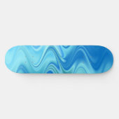 Golvend Blauw Abstract Skateboard (Horizontaal)