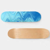 Golvend Blauw Abstract Skateboard (Horizontaal)