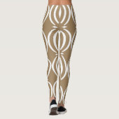  golvend lijnen geometrisch ontwerp leggings (Achterkant)