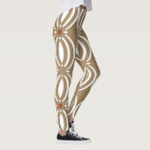  golvend lijnen geometrisch ontwerp leggings (Rechts)