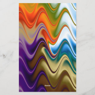Golvend Meerkleurig Abstract Briefpapier