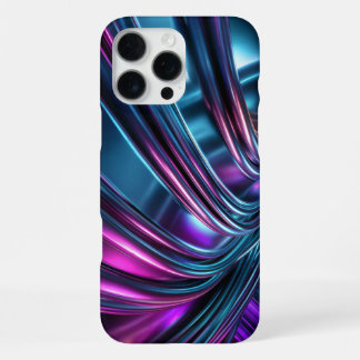Golvend metaalachtige golven iPhone 16 pro max hoesje
