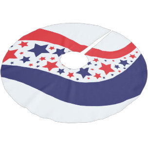 Golvend Patriottisch Abstract Kerstboom Rok