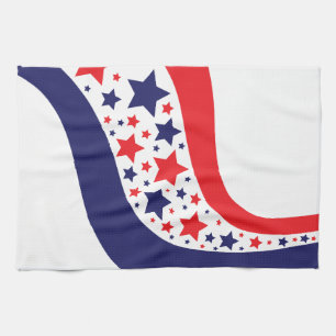 Golvend Patriottisch Abstract Theedoek