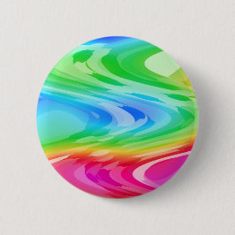 Golvend Regenboogpatroon Ronde Button 5,7 Cm