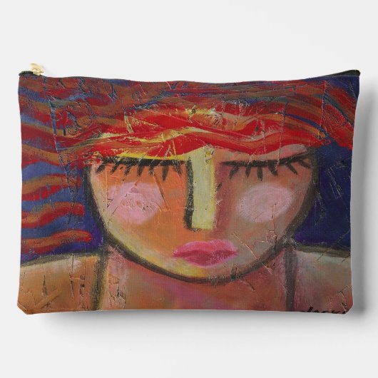 Golvend rood haar Abstract portret van een vrouw Etui (Voorkant)