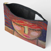 Golvend rood haar Abstract portret van een vrouw Etui (Open)