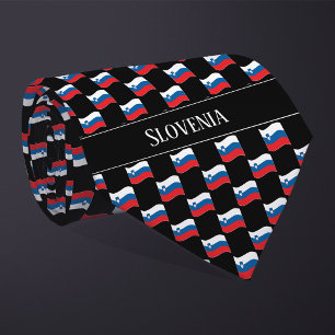 Golvend Slovenië Vlag Patroon Stropdas