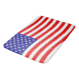 Golvende Amerikaanse vlag Badmat