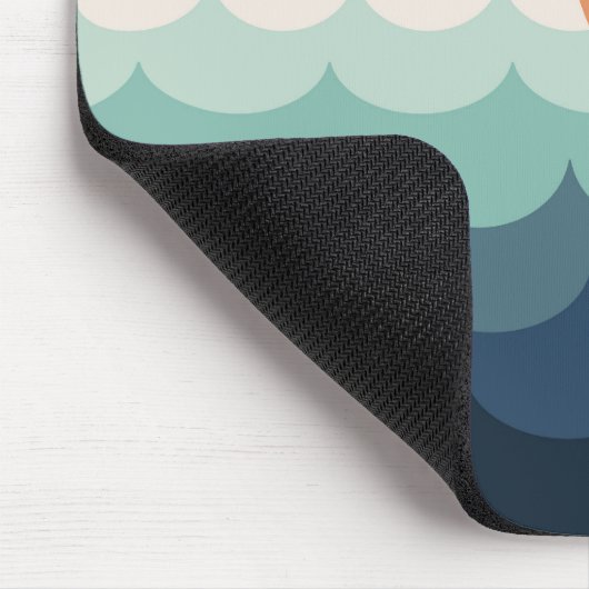 Golvende blauwe oceaan bij zonsondergang muismat (Hoek)