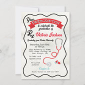 Golvende hand getrokken Medisch Voorschrift Afstud Kaart (Voorkant)