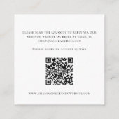 Golvende lijn Border Script QR Code Bruiloft RSVP Informatiekaartje (Achterkant)