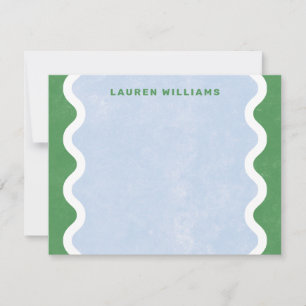 Golvende lijnen briefkaart - Groen