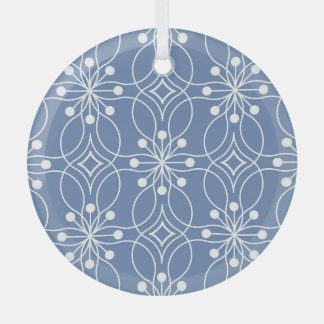 Golvende lijnen geometrisch patroon glas ornament