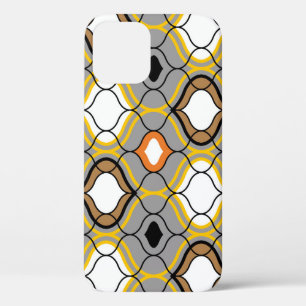 Golvende lijnen, naadloos geometrisch patroon. iPhone 12 hoesje