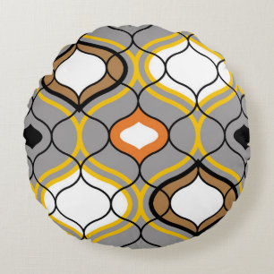 Golvende lijnen, naadloos geometrisch patroon. rond kussen