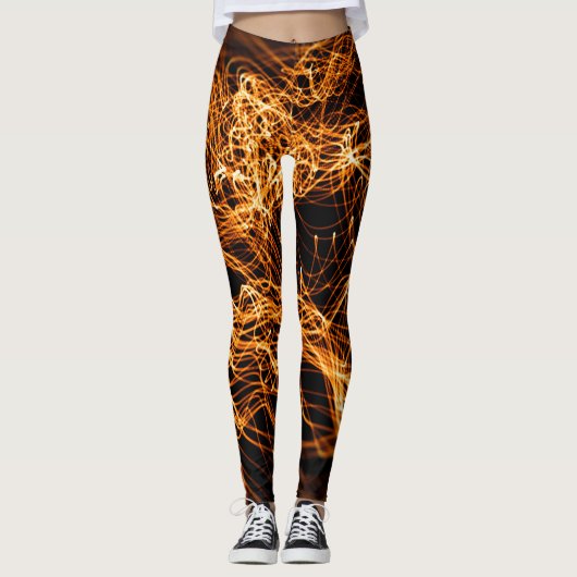 Golvende lijnen, ronde deeltjes, snaartheorie. leggings (Voorkant)