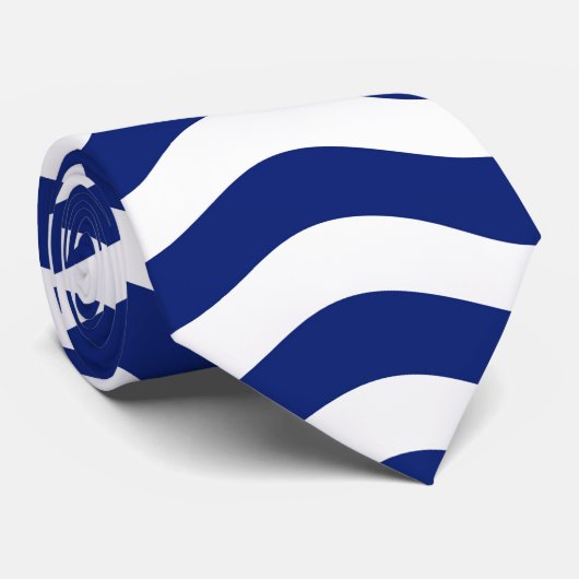 Golvende marine strepen stropdas (Opgerold)