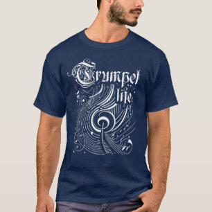 Golvende muziek trompet leven t-shirt