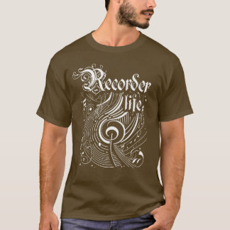 Golvende muziekrecorderleven t-shirt