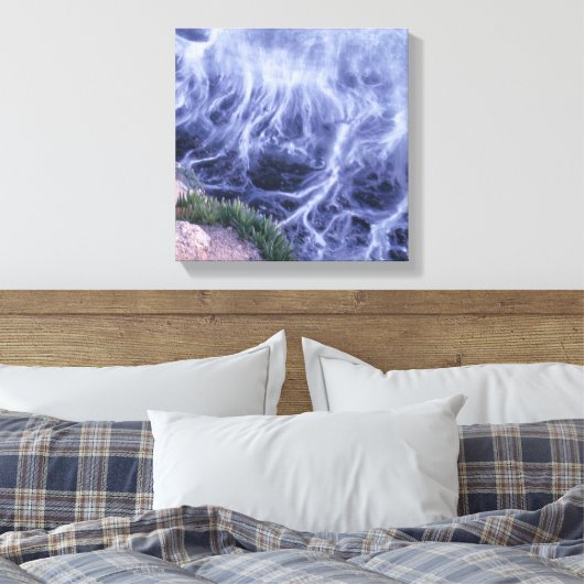 golvende oceaan canvas afdruk (Insitu (Slaapkamer))