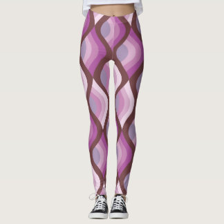 Golvende Ombre Paarse All-Over-Print Leggingen Leggings