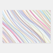 Golvende Pastelkleuren Inpakpapier Vel (Voorkant 3)