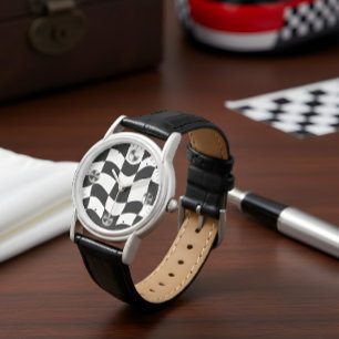 Golvende Schachbrett Illusie Horloge