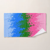 Golvende Trippy Abstract Omniromantische Pride Vla Handdoek (Handdoek)