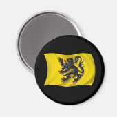 Golvende vlag Vlaanderen Magneet (Voorkant / Achterkant)