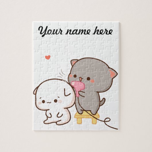 Goma die perzikhaar maakt Puzzle Legpuzzel (Verticaal)