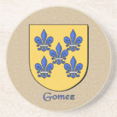Gomez Heraldic Shield Zandsteen Onderzetter (Voorkant)