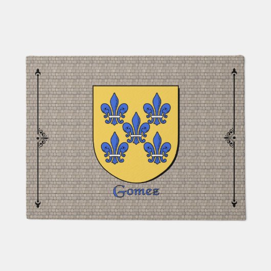Gomez Historisch Schild op Cobblestone Deurmat (Voorkant)