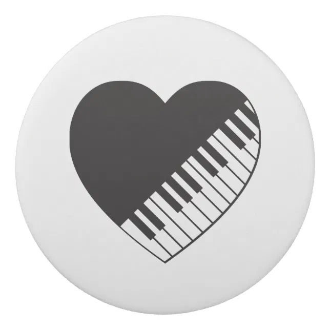 Gomme de coeur de piano Zazzle.be