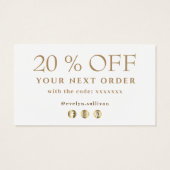 Gomme ivoire merci carte de réduction (Dos)